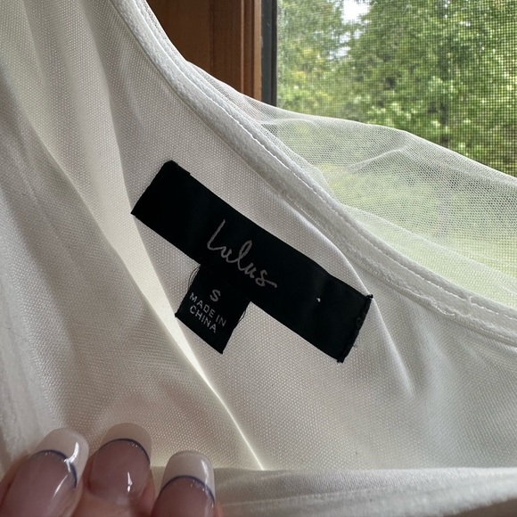 Lulus Already Perfect White Tulle One-Shoulder Midi Dress - Picture 7 of 7